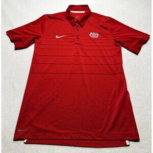 Ball State Swimming Diving Nike Polo Shirt Mens Size Small Cardinals University